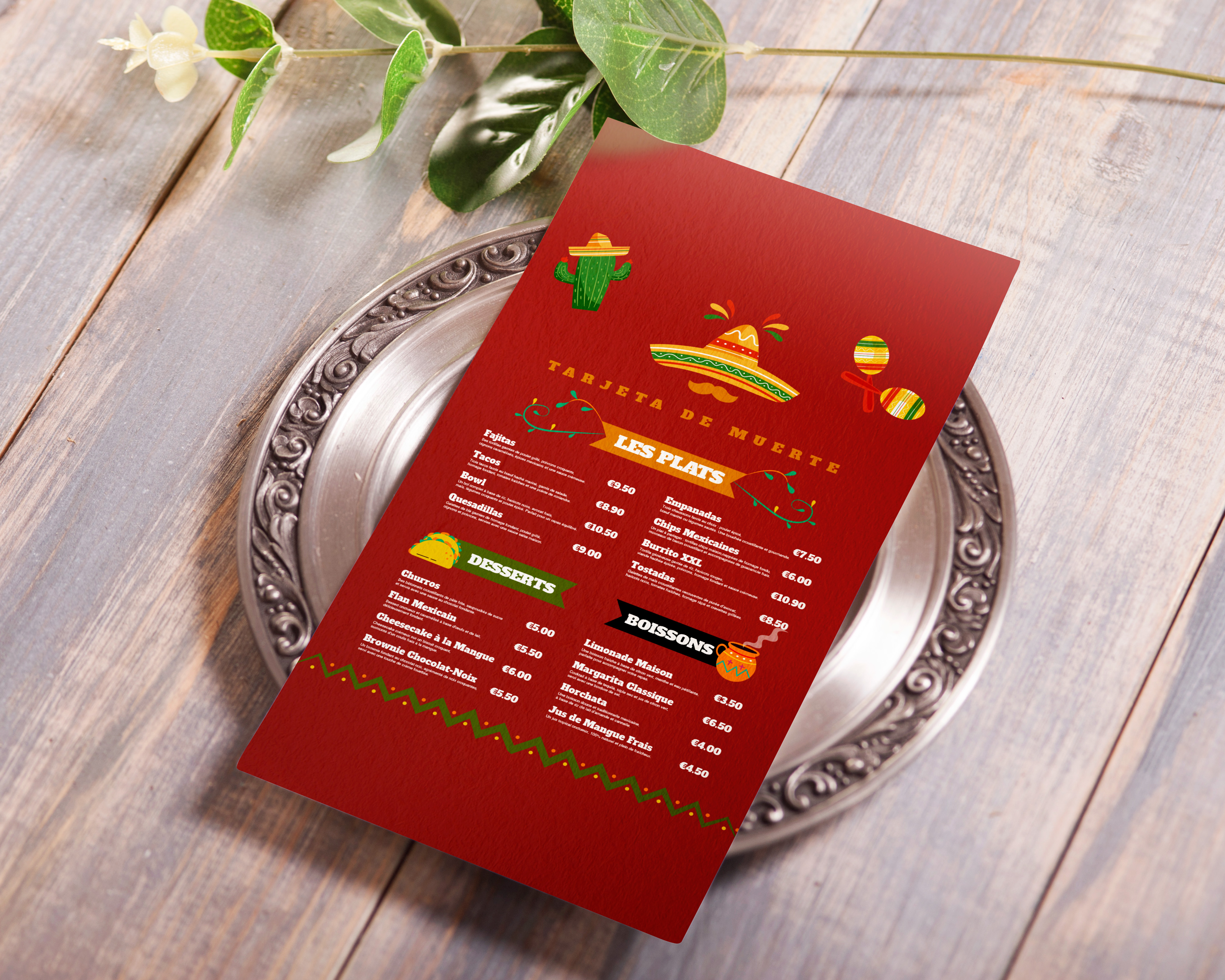 Guac & Roll — menu Mexique